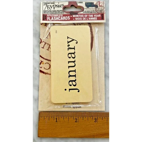 NEW Lot of 4 Scrapbook Embellishments & Clips- Christmas Winter & Months of Year - Picture 10 of 15